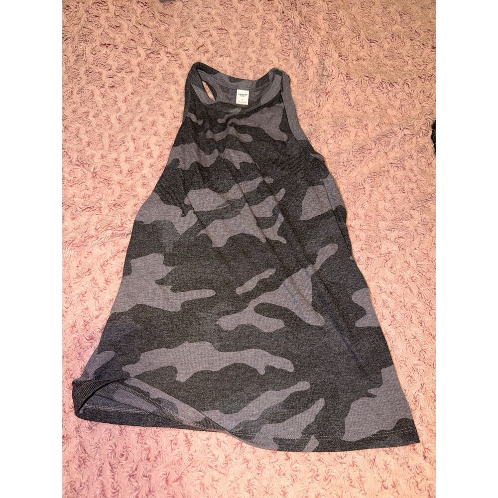 Active by Old Navy Women Gray Active Tank Small Camo